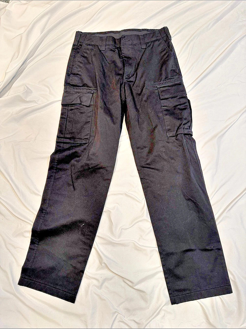 Lands' End Traditional Fit Cargo Pants Cargo Pants in Black Waist 31